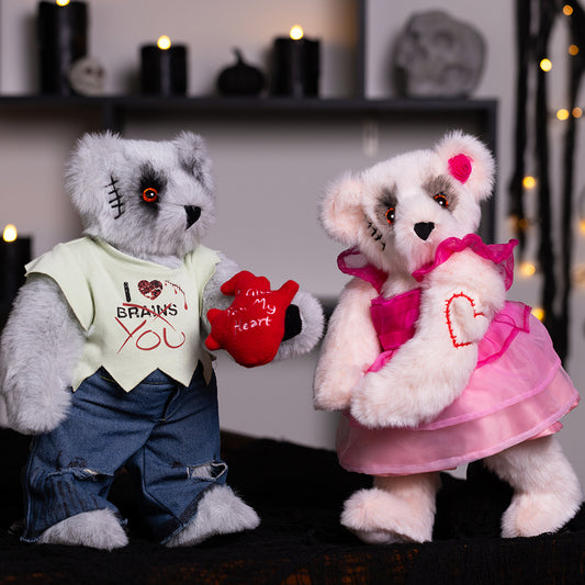 15 In. Zombie Love & Zombie Sweetheart Bears